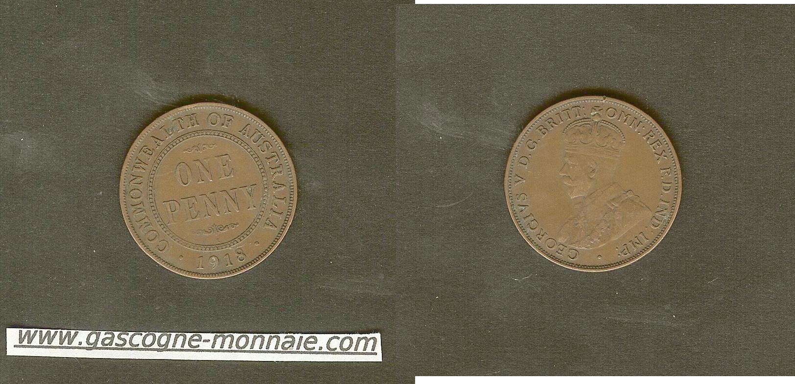 Australie penny 1918 TB+ à TTB